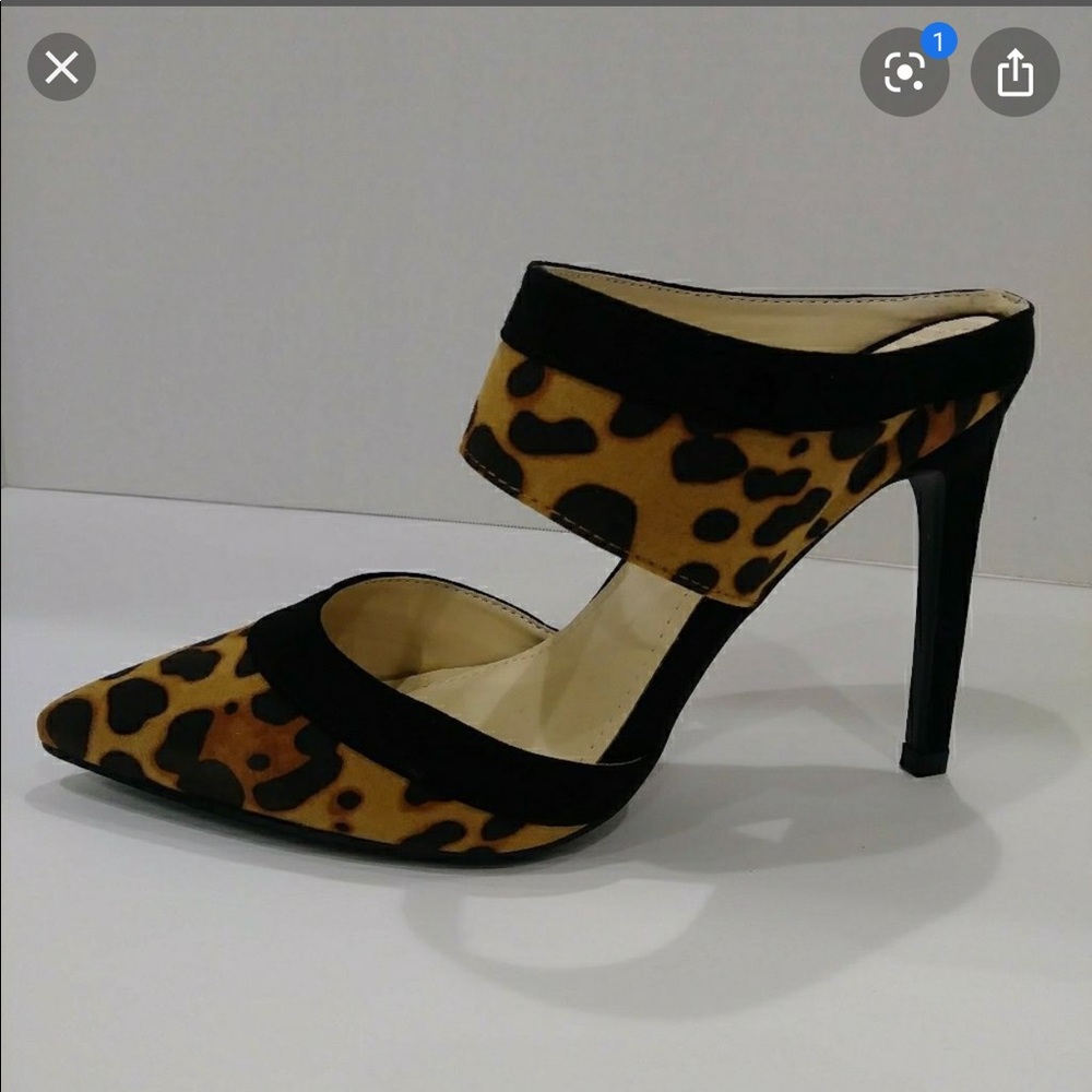 Anne Michelle Cheetah Step Up Heels